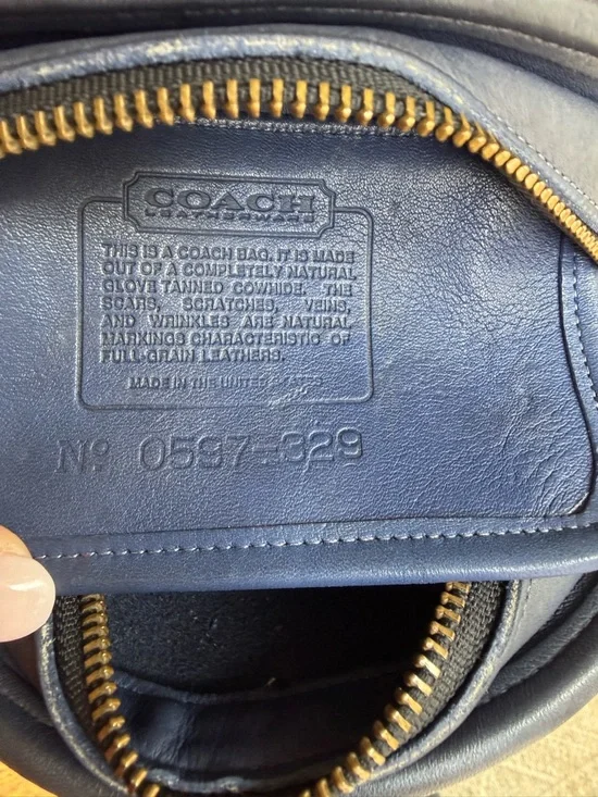 Vintage Coach Navy Kimball Crossbody Bag No. 0597-329 - Picture 11 of 11